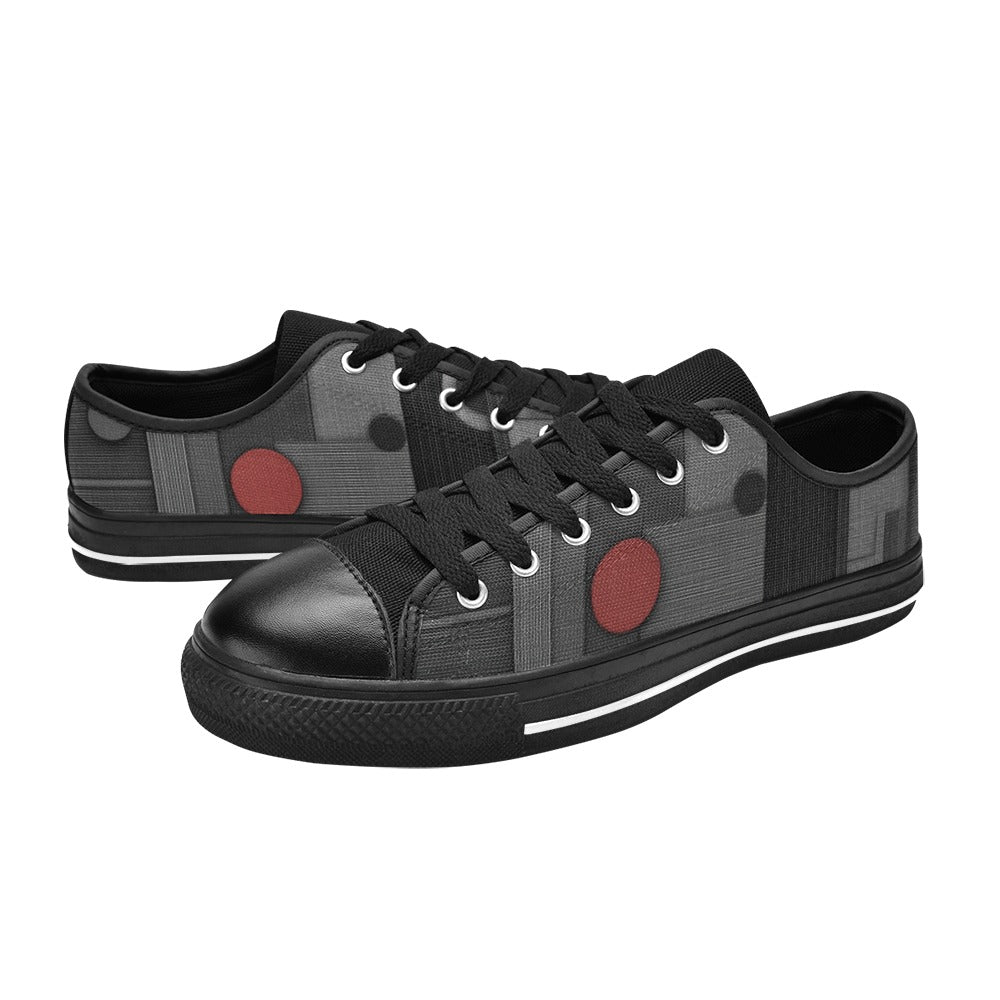 FLW 2 Men's Custom 4-Side Low Top Canvas Shoes