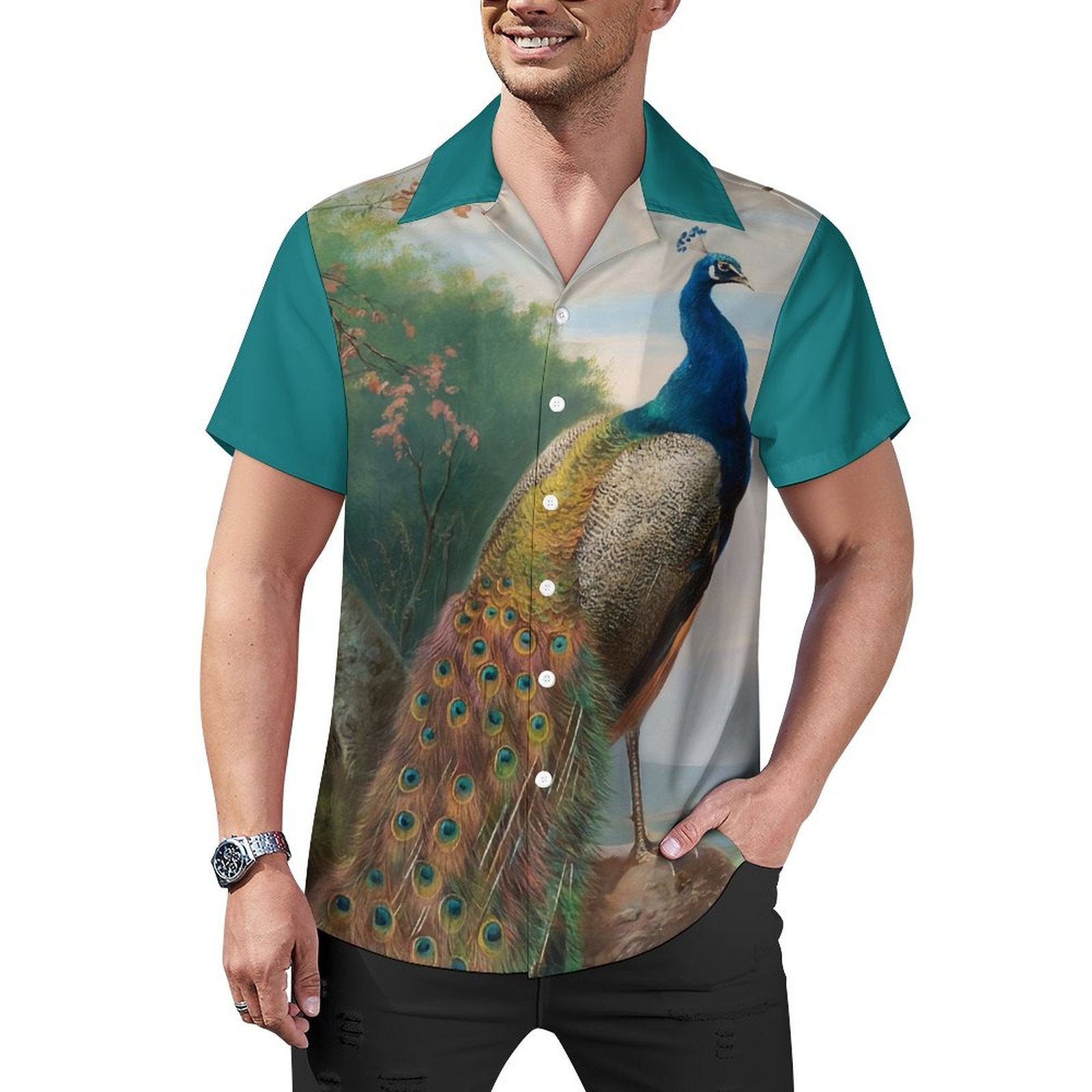 Short Sleeve Cuban Collar Shirt(All-Over Printing)