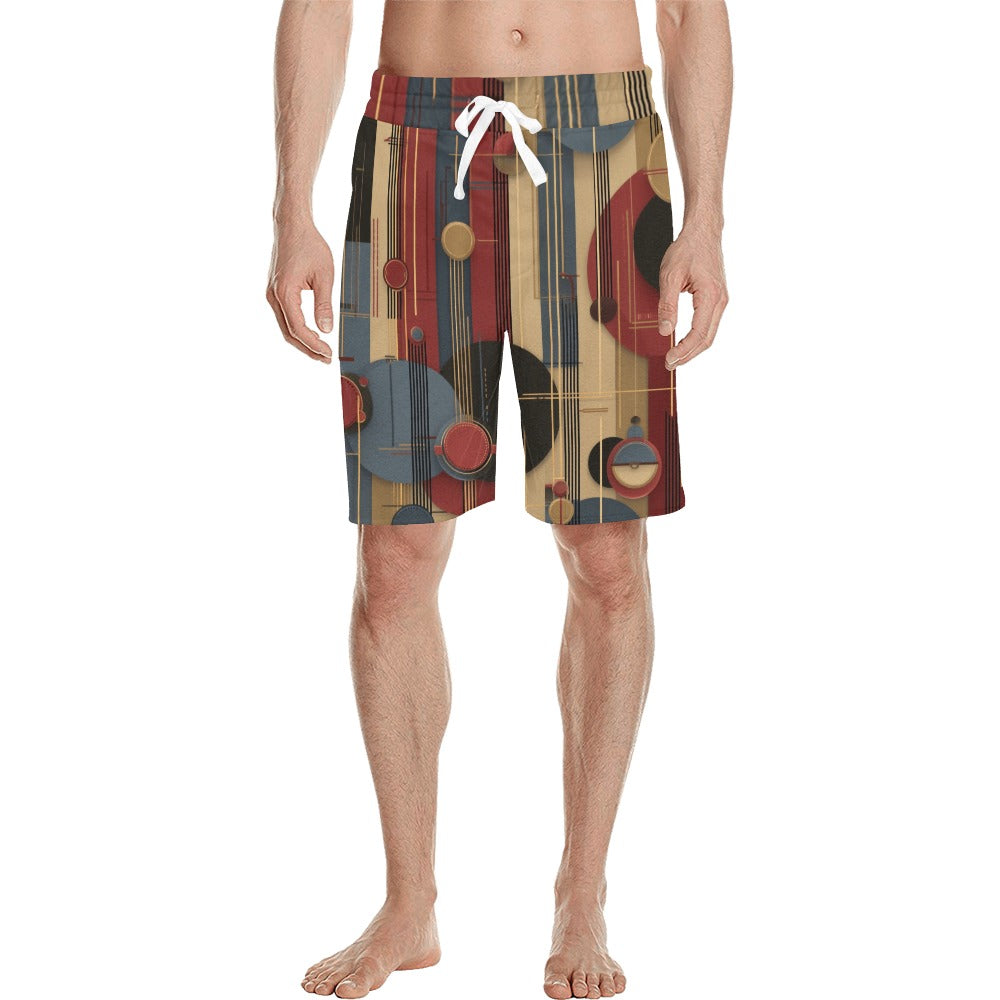 Men's Soft Fabric Casual Beach Shorts All Print