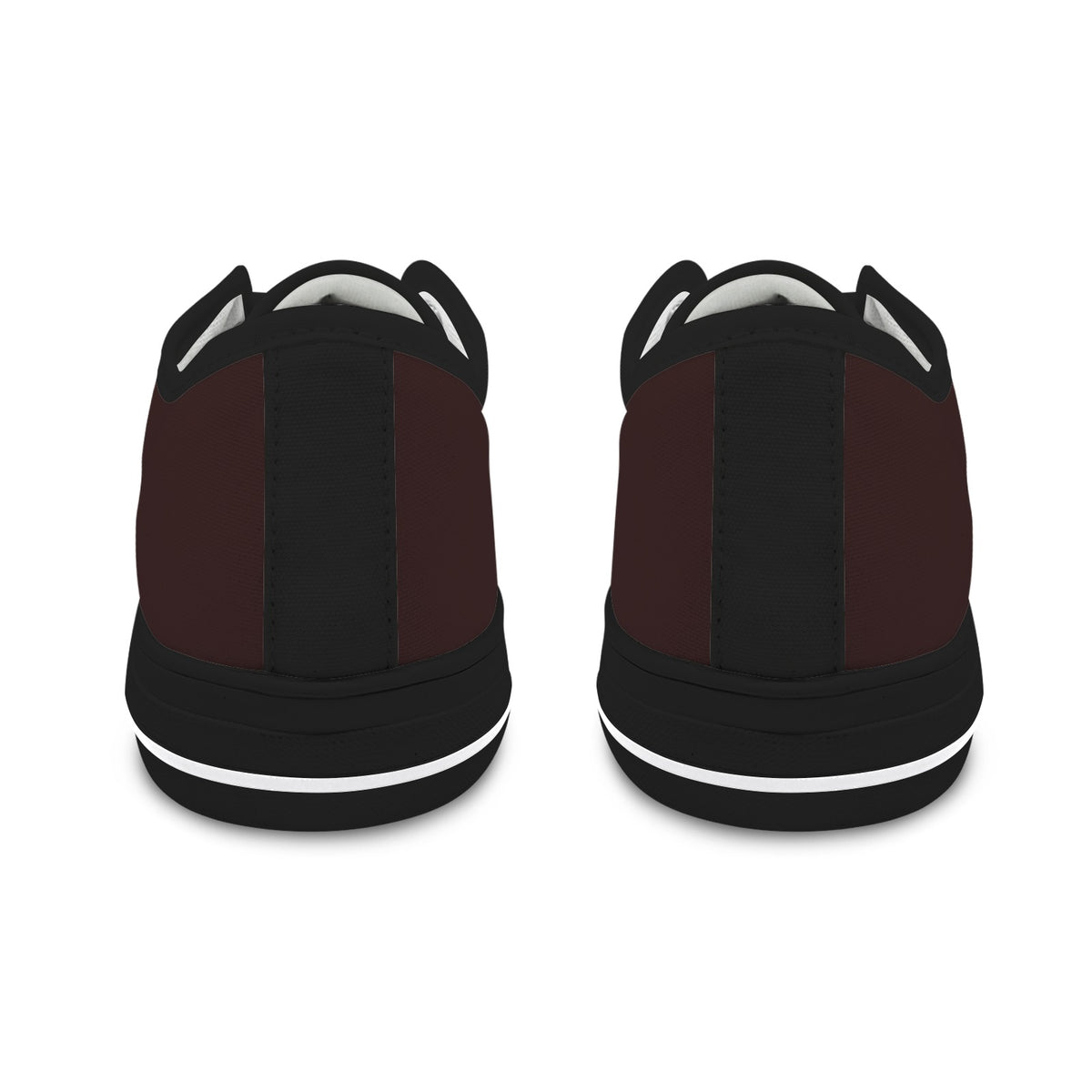 Men's Custom Seattle Nylon Canvas Low Top Casual Shoes - Maroon