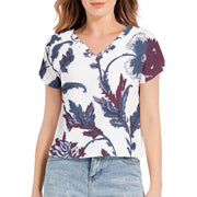 Women's Casual Chiffon Batwing Sleeve V-Neck Top