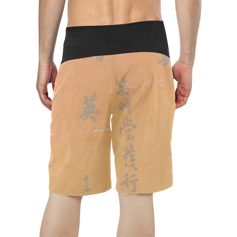 013_Patterns & Textiles Men's All Over Print Board Shorts (Model L16)