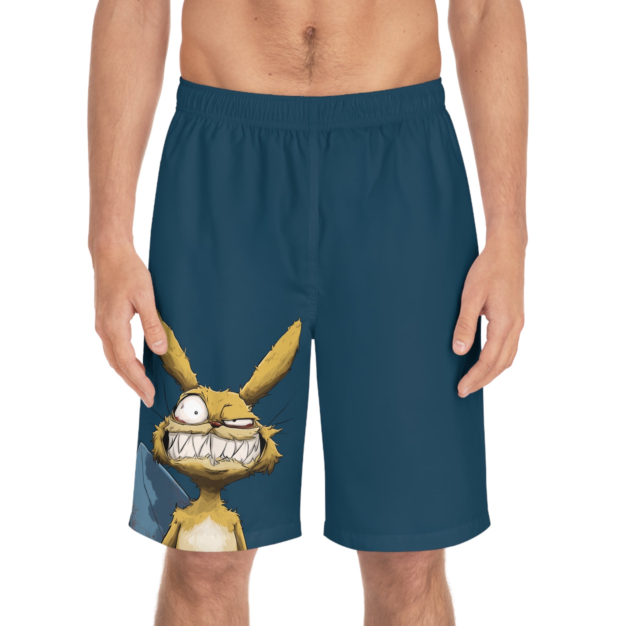 Men's Board Shorts (AOP)- Barry Rabbit