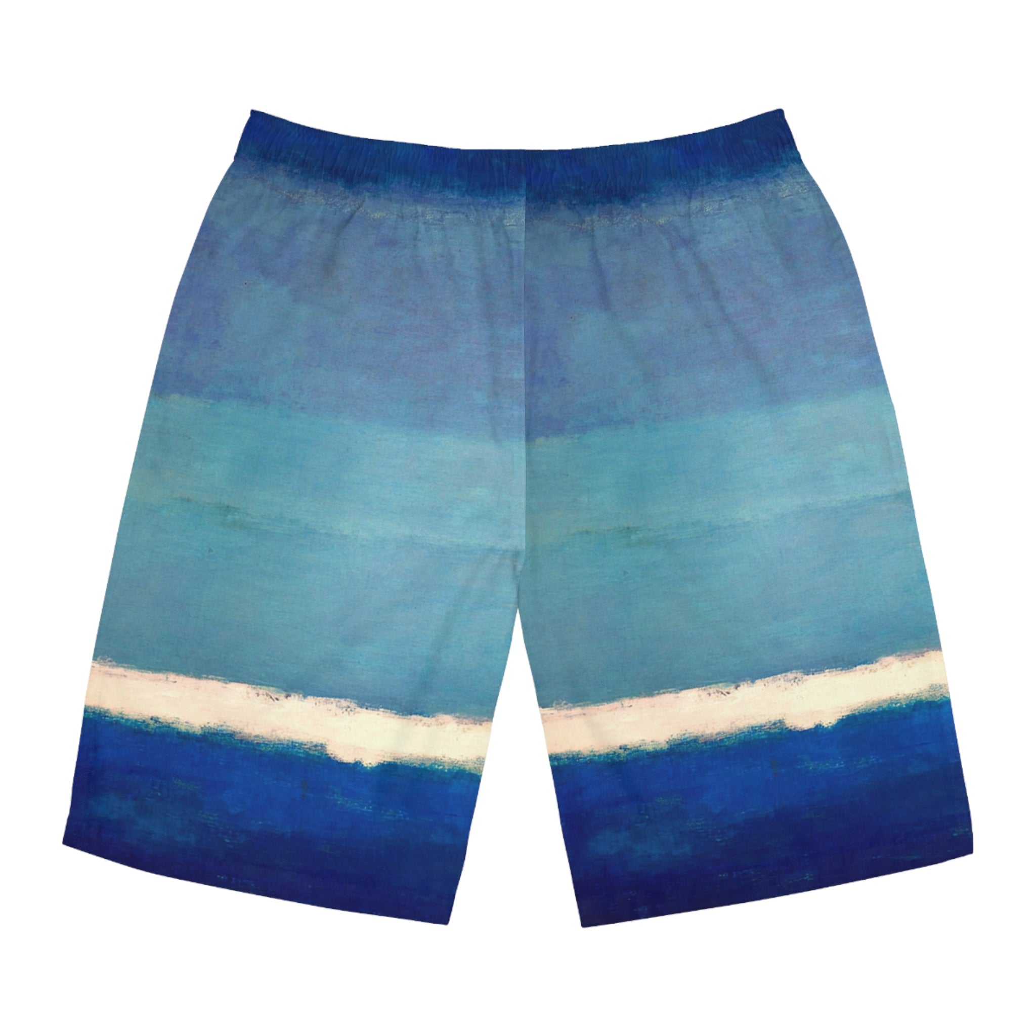 Men's Board Shorts (AOP)-Striped Blue