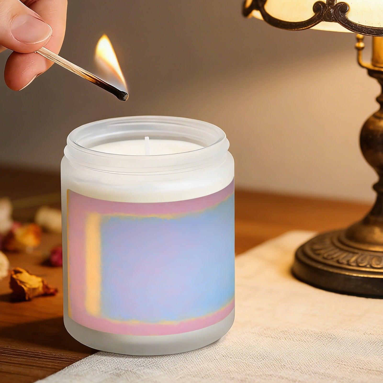 winter.moon_mark_rothko_painting_bright_pastel_tones_--ar_34_--_cbf4e4bd-bed7-4666-87a3-a3be88f6eaeb Frosted Glass Candle Cup - Large Size