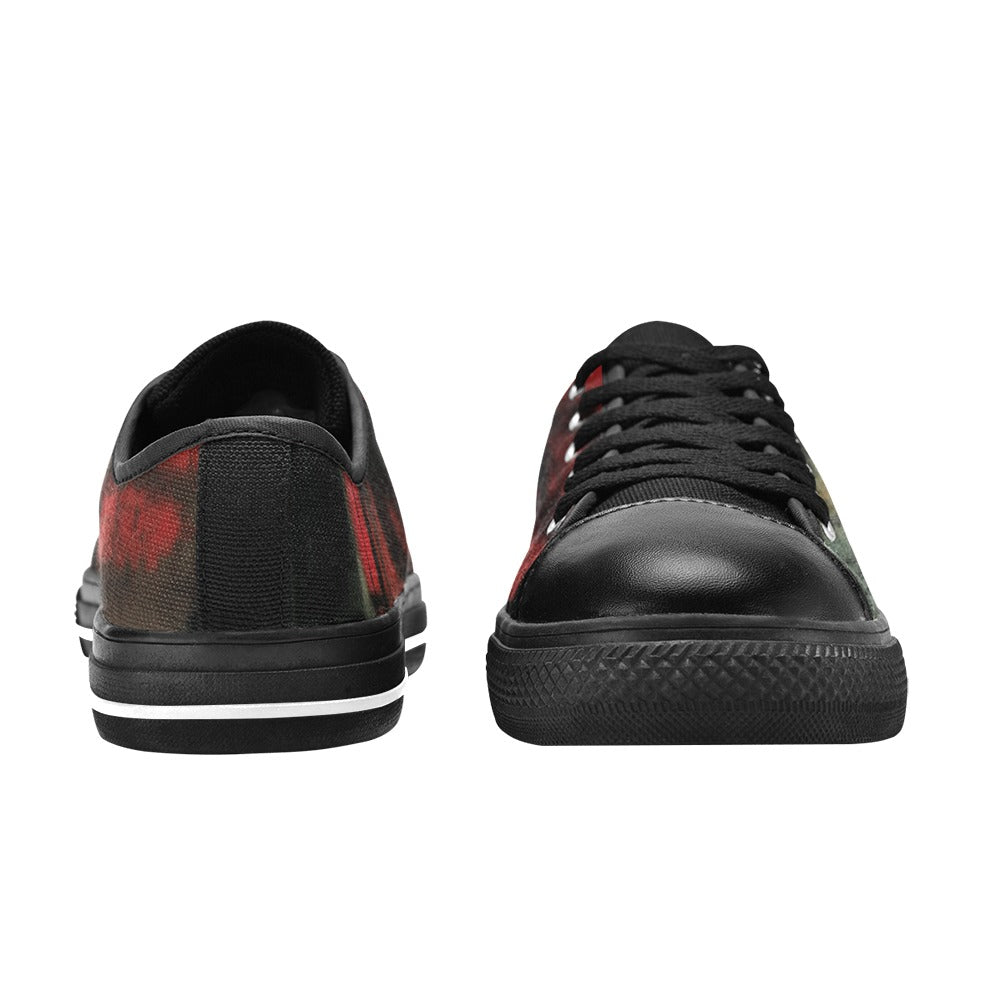 Men's Custom Gothic Sundown Canvas Low Top Shoes