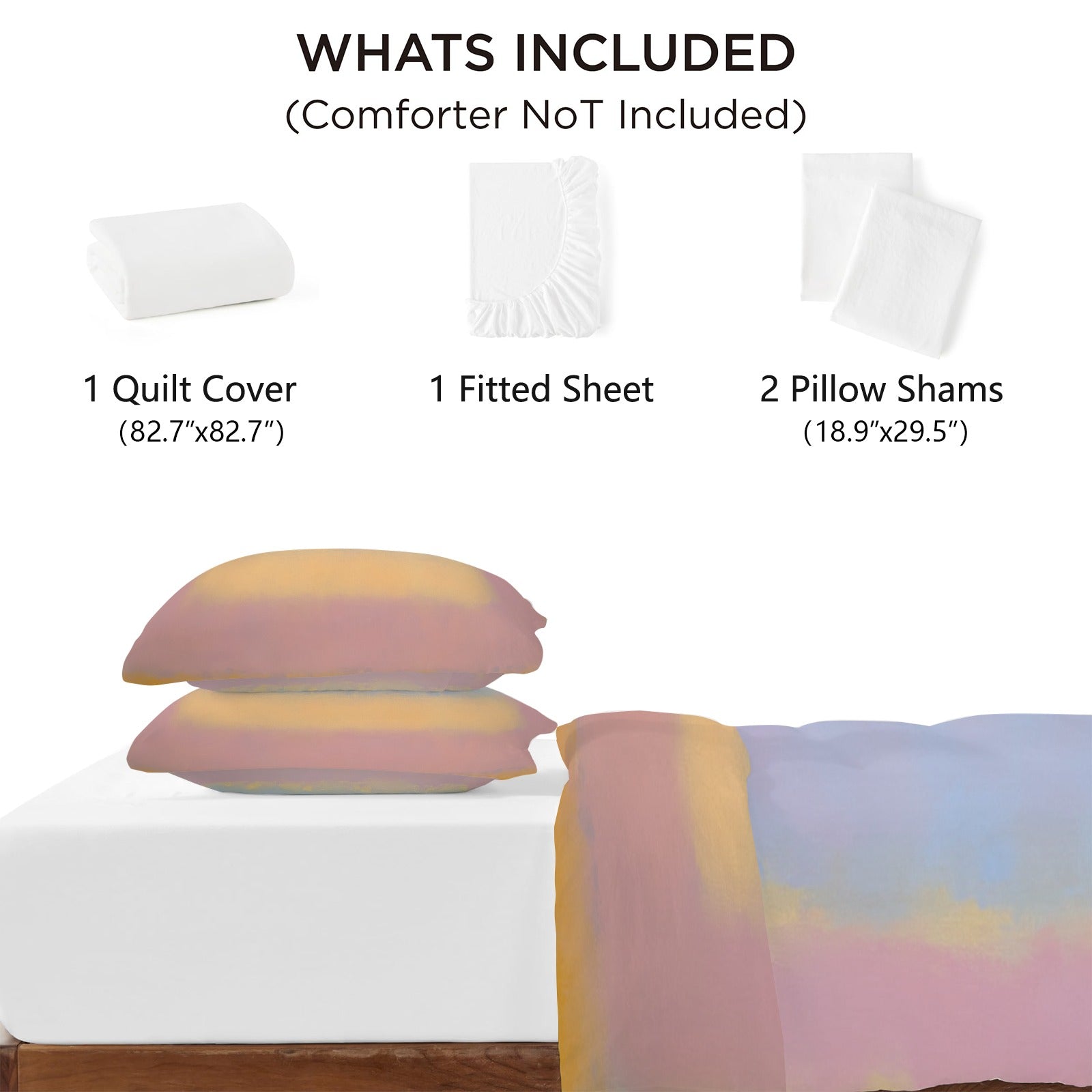 winter.moon_mark_rothko_painting_SPRING_colors_pastel_colors__8dc559d5-8bc8-4d5f-a047-954f7ab8449b_3 4-Piece Bedding Set with Blank Fitted Sheet 82.7x82.7inch