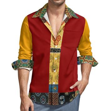 135gsm Casual Long-Sleeve Shirt for Men(All-Over Printing)