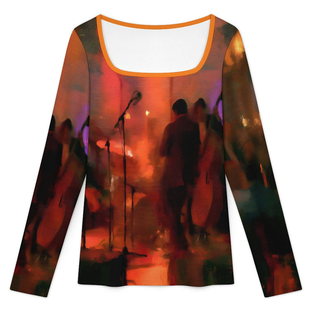 The Stage- Women's Square Neck Long Sleeved Shirt