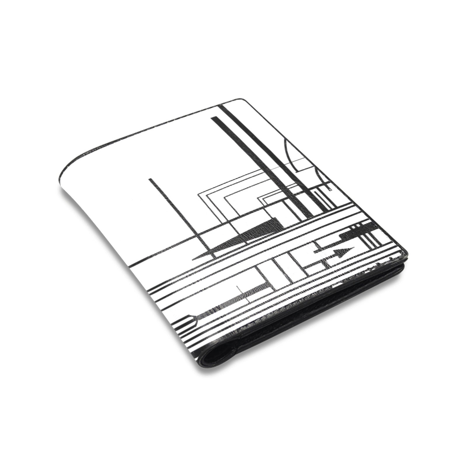winter.moon_Frank_Lloyd_Wright_shapes_drawing_in_center_only_no_fc0ac4f5-2efb-41ac-ba33-b2251f1e241a Men's Leather Wallet (Model 1612)