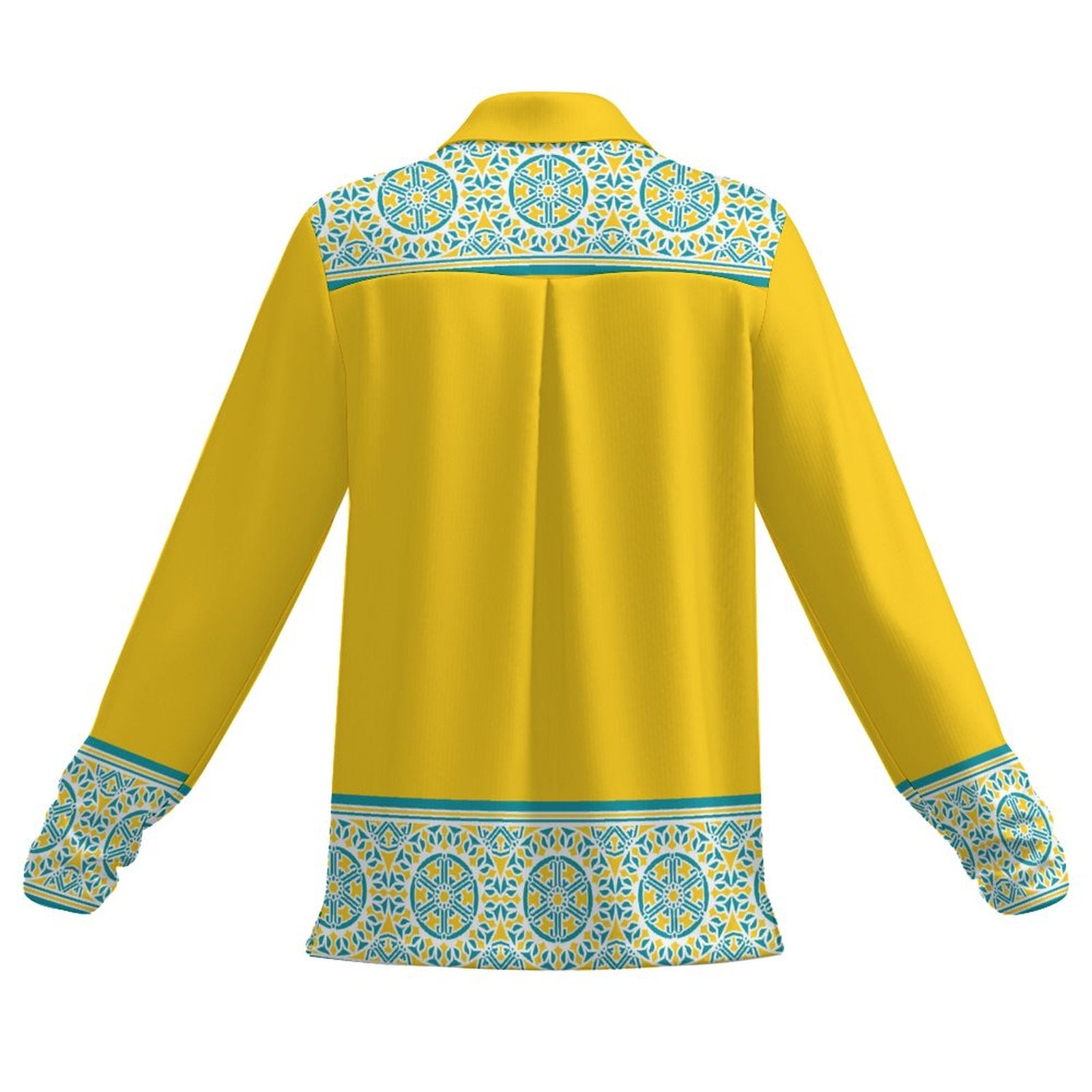 UPF50+ 180gsm Women's Sunscreen Shirt(All-Over Printing) yellow retro