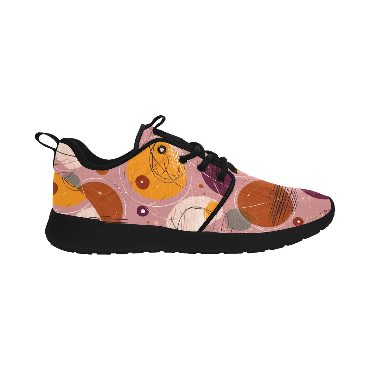 Women's 1950s Retro Atomic Pattern Mesh Sneakers