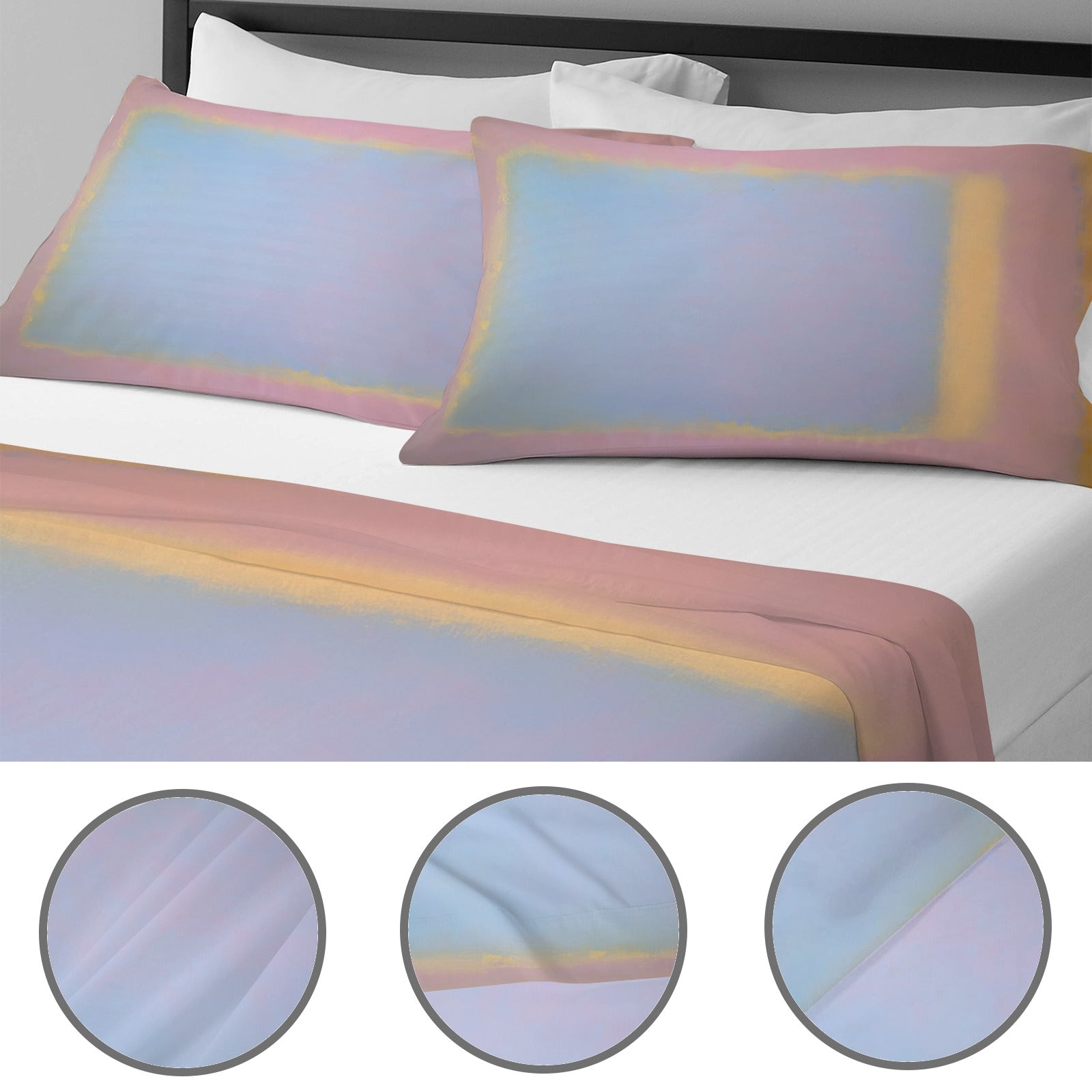 winter.moon_mark_rothko_painting_SPRING_colors_pastel_colors__8dc559d5-8bc8-4d5f-a047-954f7ab8449b_3 4-Piece Bedding Set with Blank Fitted Sheet 82.7x82.7inch