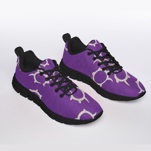 All-Over Print Men's Sports Shoes With Black Sole