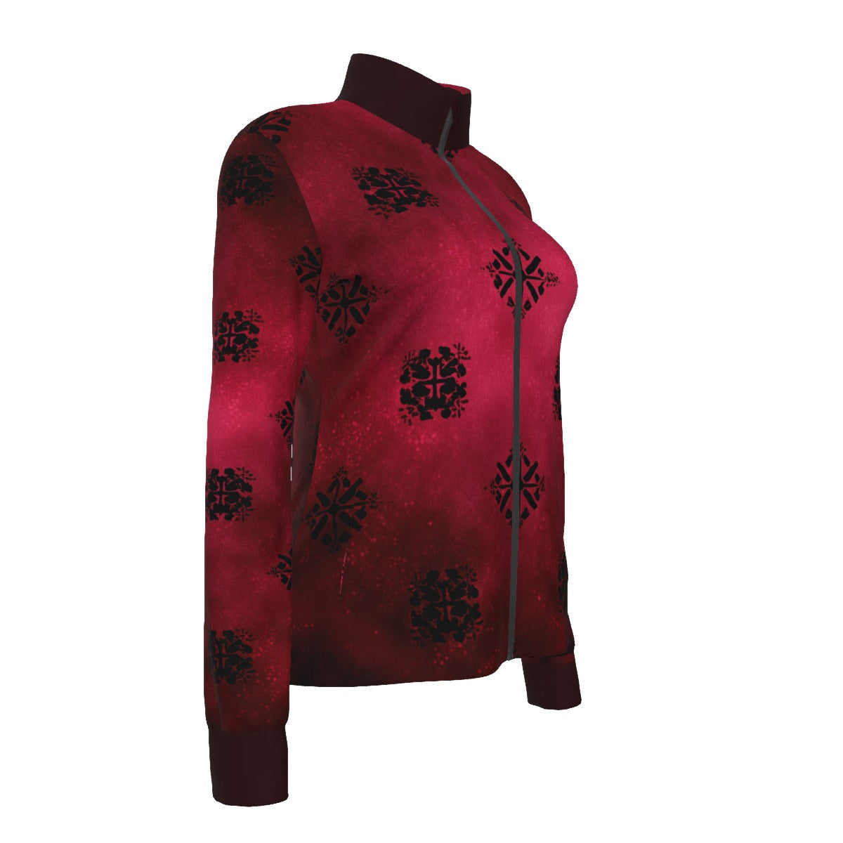 Custom Women's Thumbhole Long Sleeve Zipper Jacket
