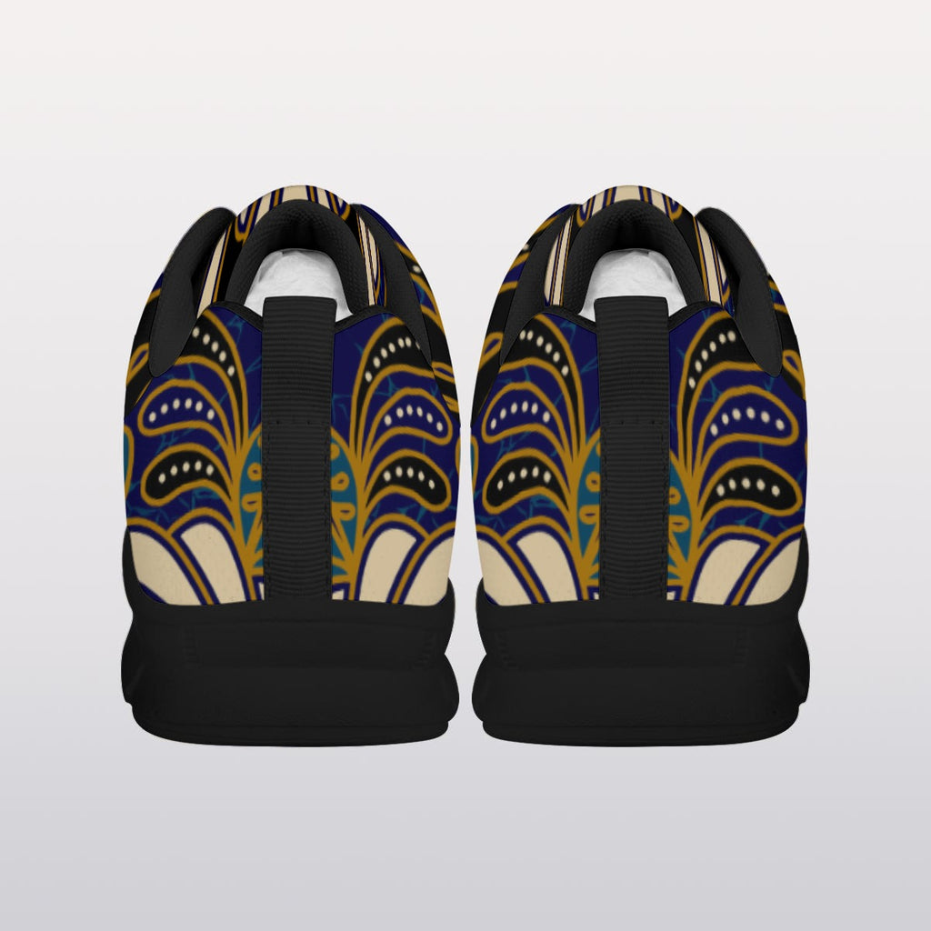 All-Over Print Men's Sports Shoes With Black Sole