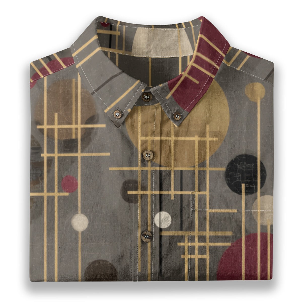 All-Over Print Men's Breathable Cotton Shirt|125GSM