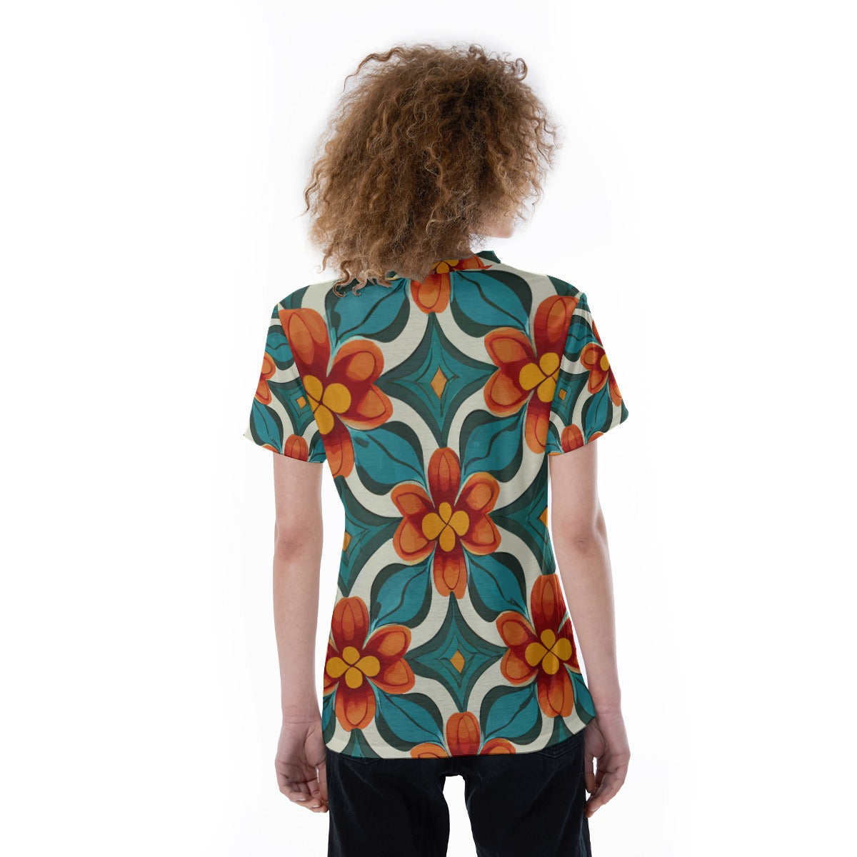 Women’s V-Neck Slim Fit Short Sleeve Polyester Tee 180gsm
