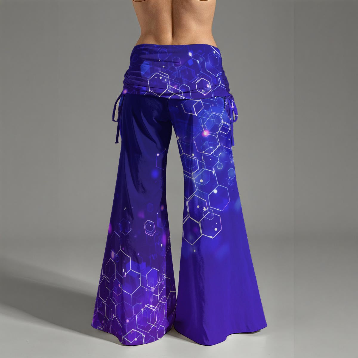 Geometric Print Women's High-Waist Wide-Leg Pants