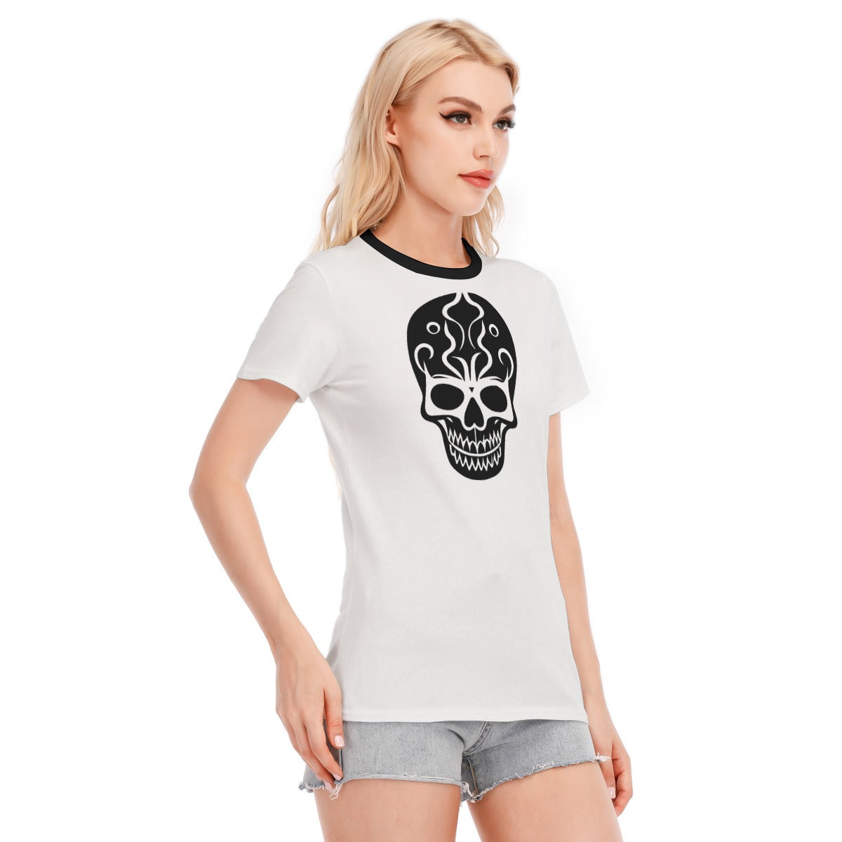 All-Over Print Women's Round Neck T-Shirt | 190GSM Cotton