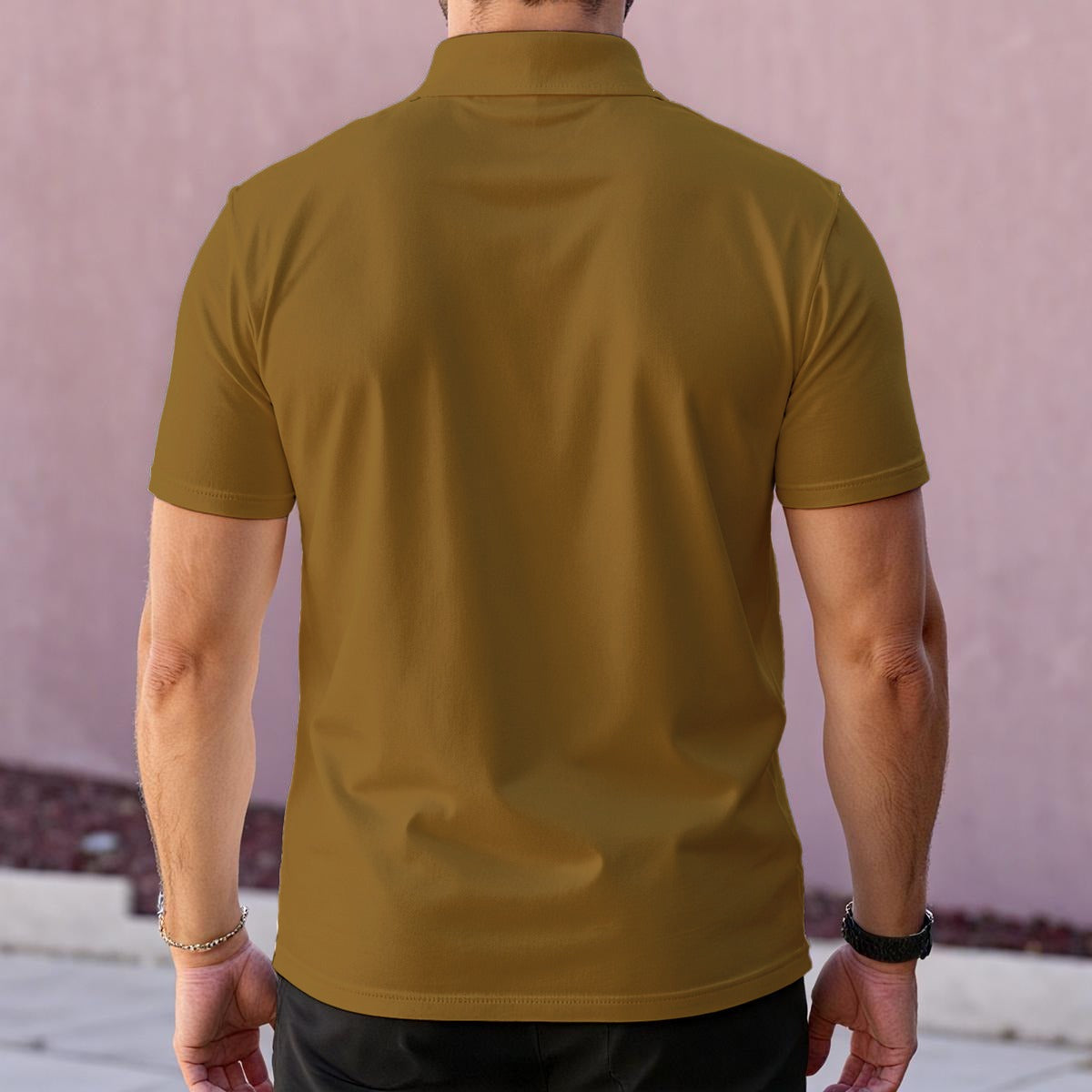 All-Over Print Men's Polo Collar Jersey