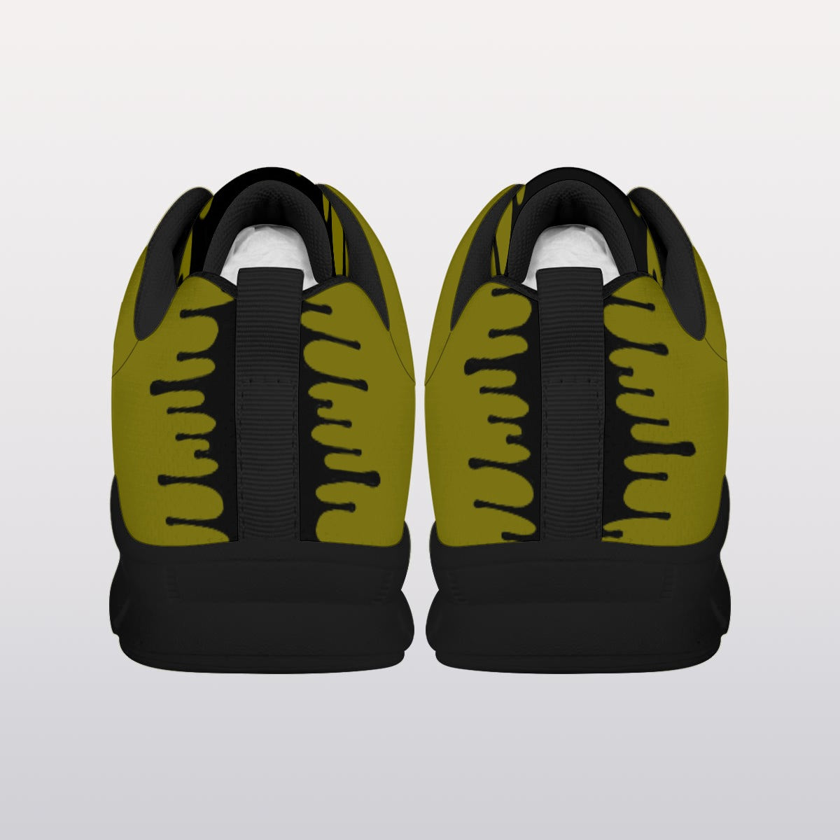 All-Over Print Men's Sports Shoes With Black Sole