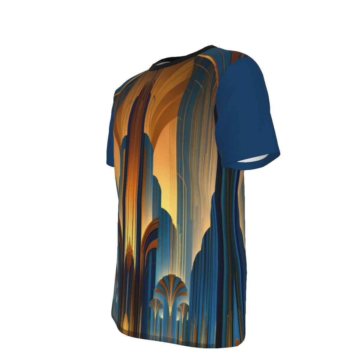 Men's Casual O-Neck Printed Cotton Tee Shirt