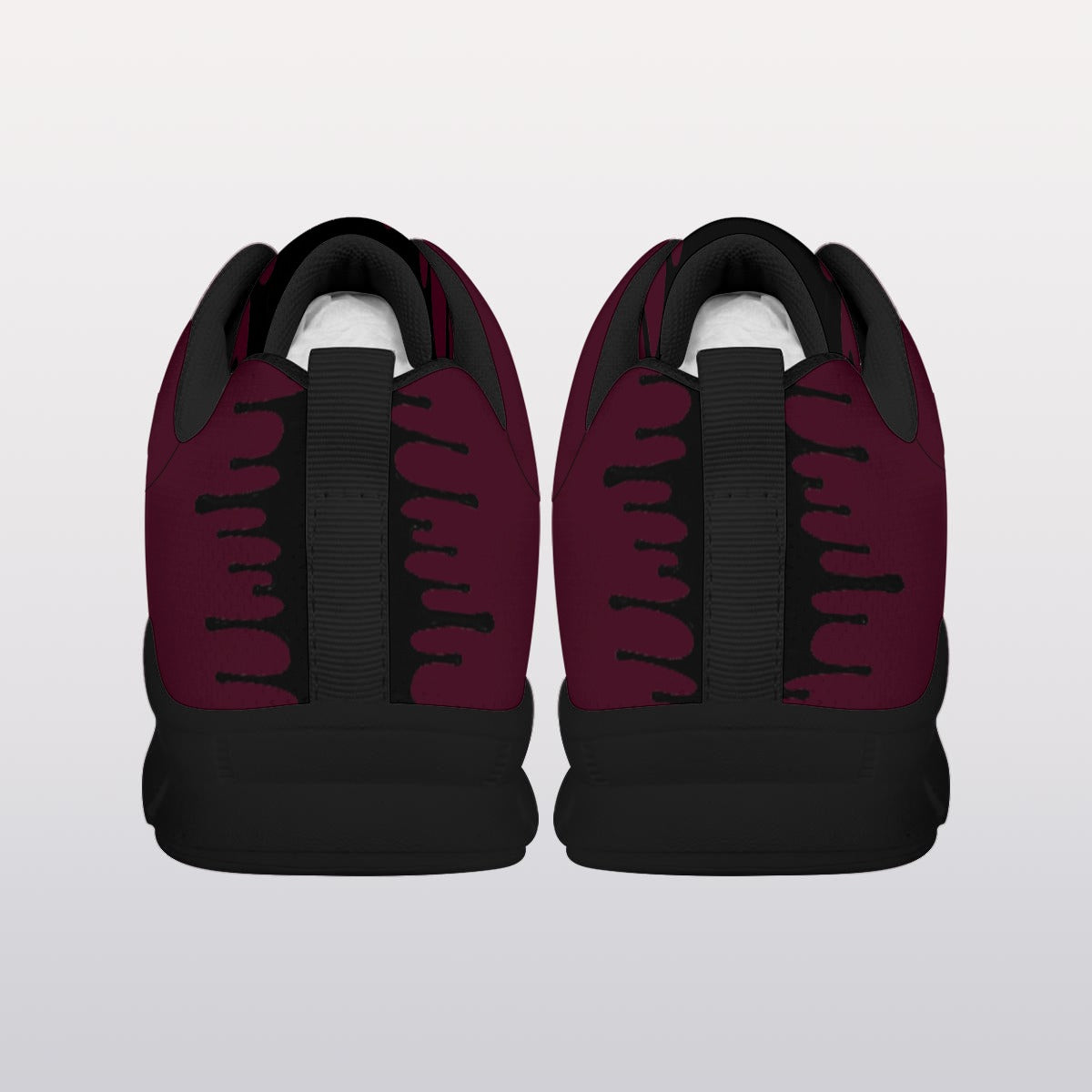 All-Over Print Men's Sports Shoes With Black Sole