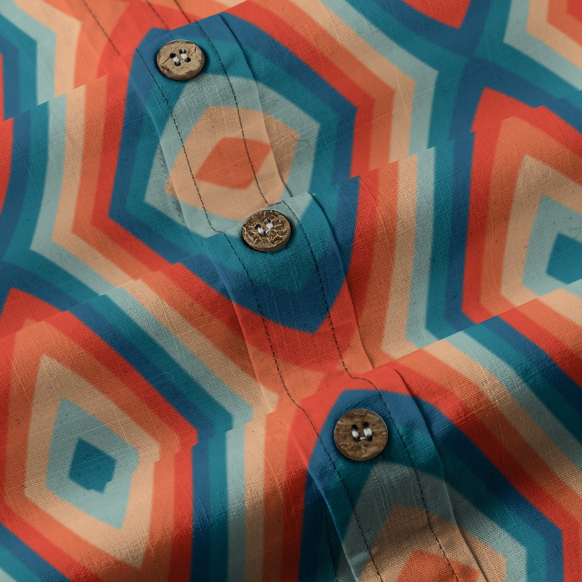 All-Over Print Men's Breathable Cotton Shirt|125GSM