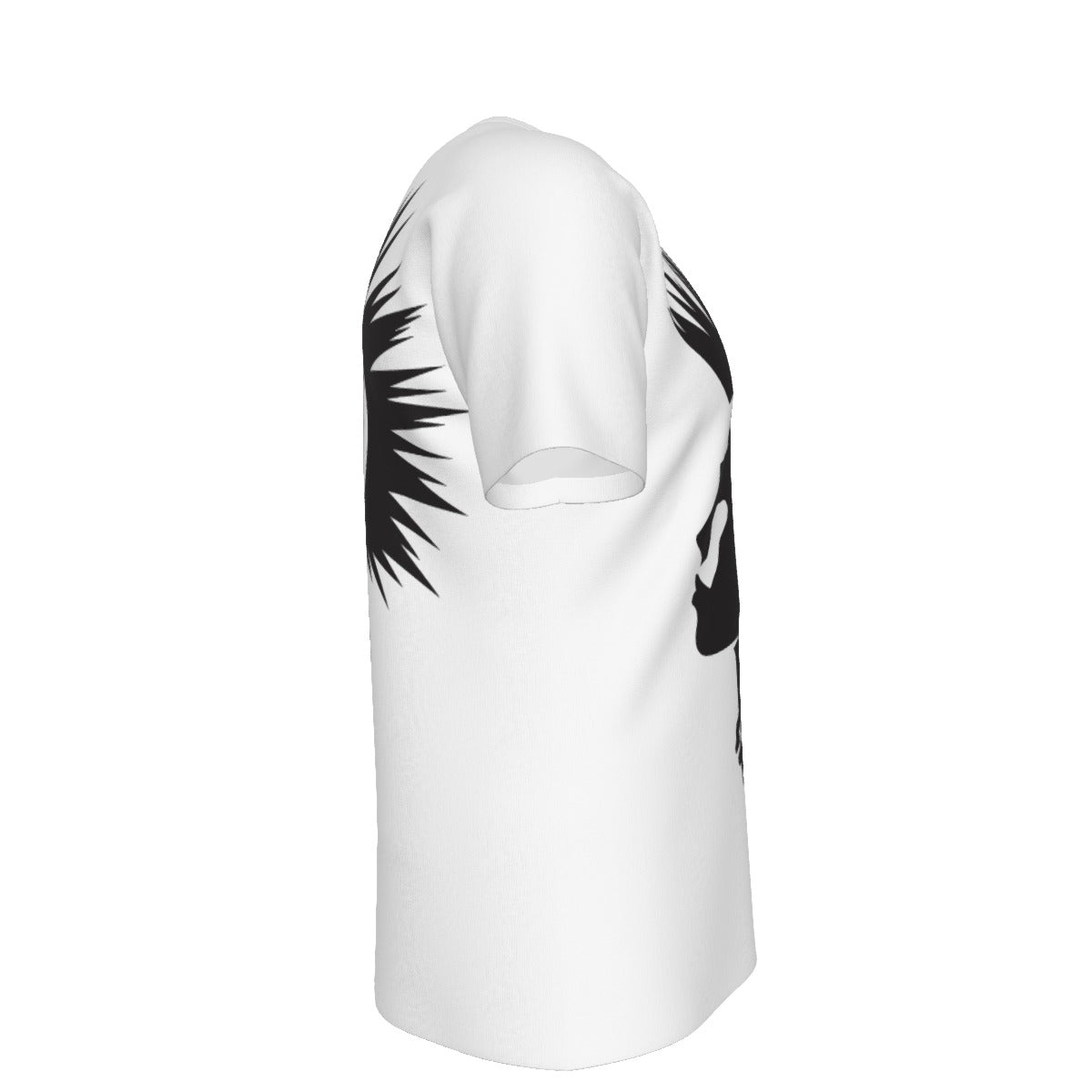 Punk Rock Mohawk Silhouette Graphic White T-Shirt