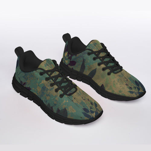 All-Over Print Men's Sports Shoes With Black Sole