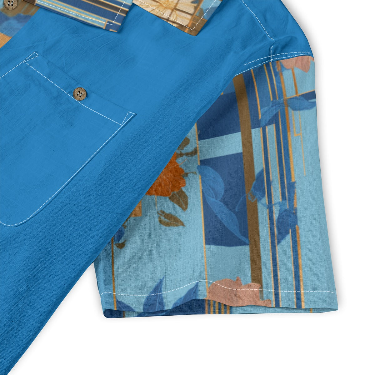 All-Over Print Men's Casual Hawaiian Short Sleeve Shirt | 125GSM Cotton