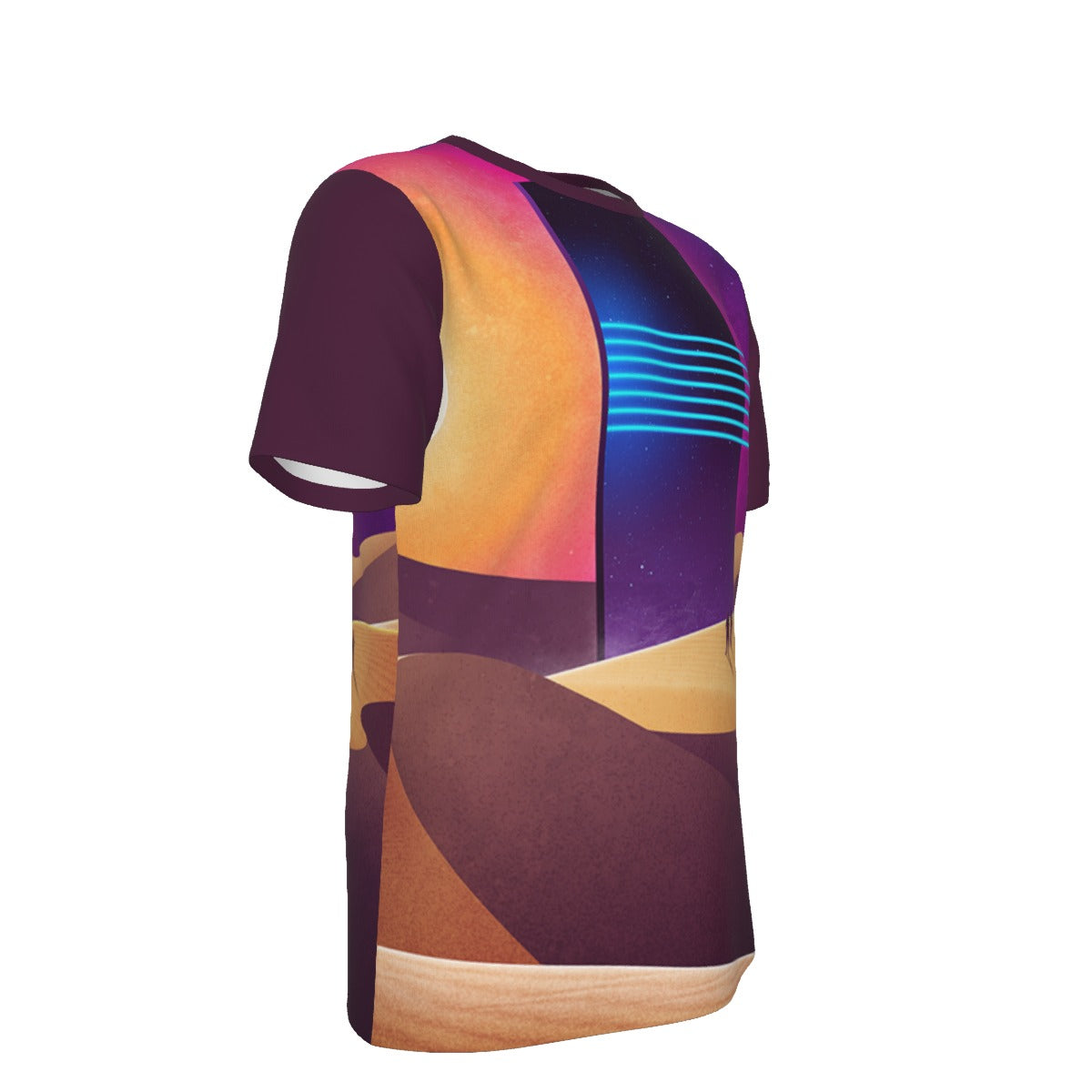 Unique Cat Silhouette Graphic Print T-Shirt