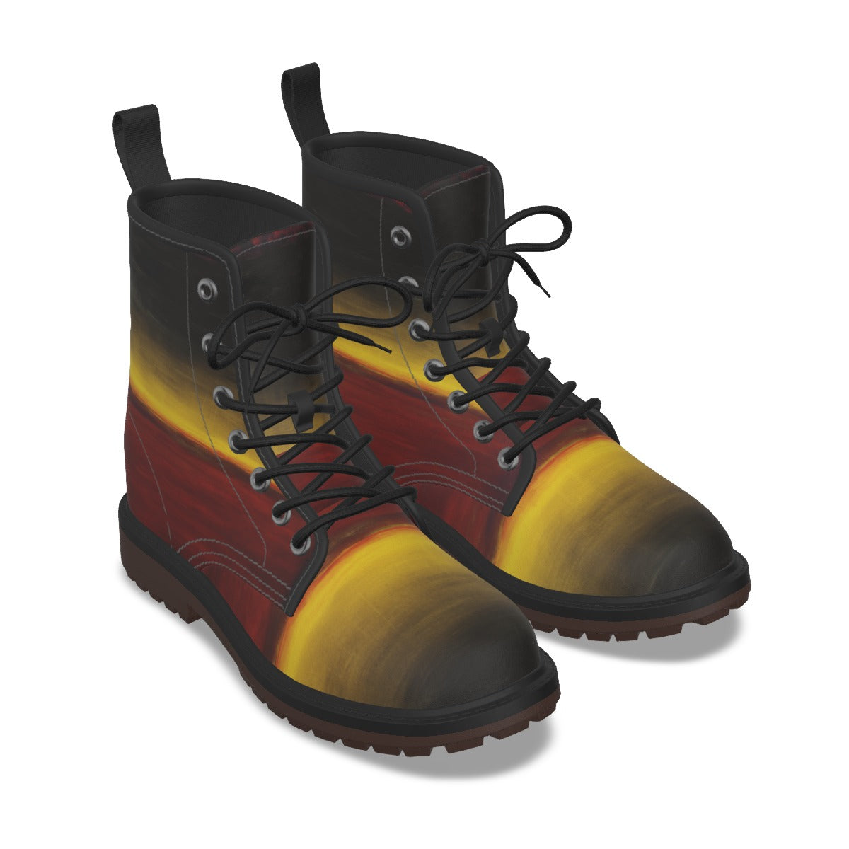 Men's PU Martin Boots with Pull Loop Casual Style