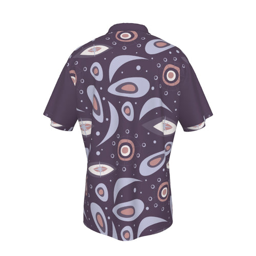 All-Over Print Men's Hawaiian Shirt With Button Closure |115GSM Cotton poplin