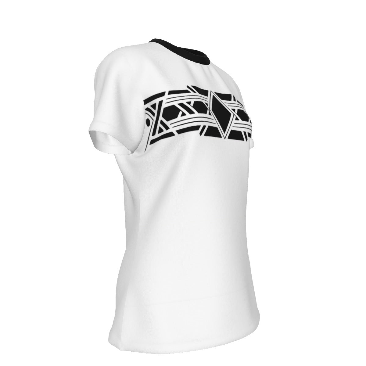 All-Over Print Women's Round Neck T-Shirt | 190GSM Cotton
