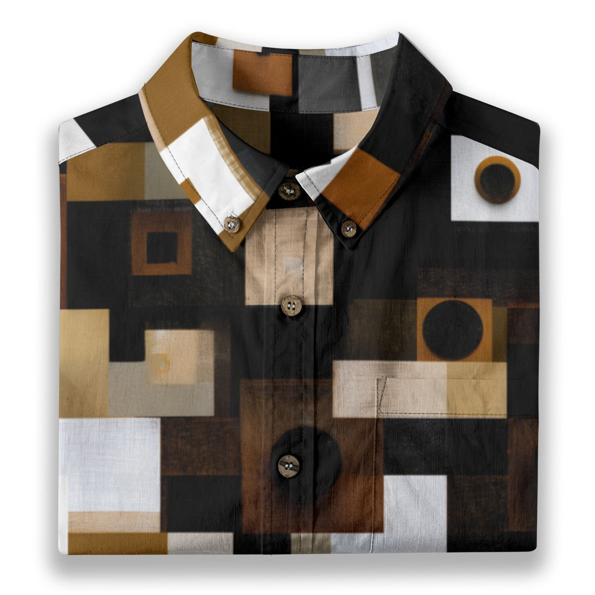 All-Over Print Men's Breathable Cotton Shirt|125GSM