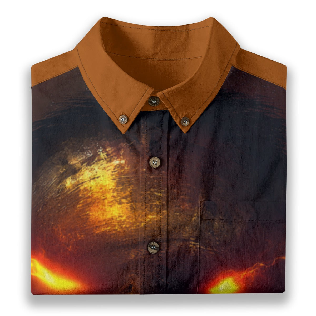 All-Over Print Men's Breathable Cotton Shirt|125GSM