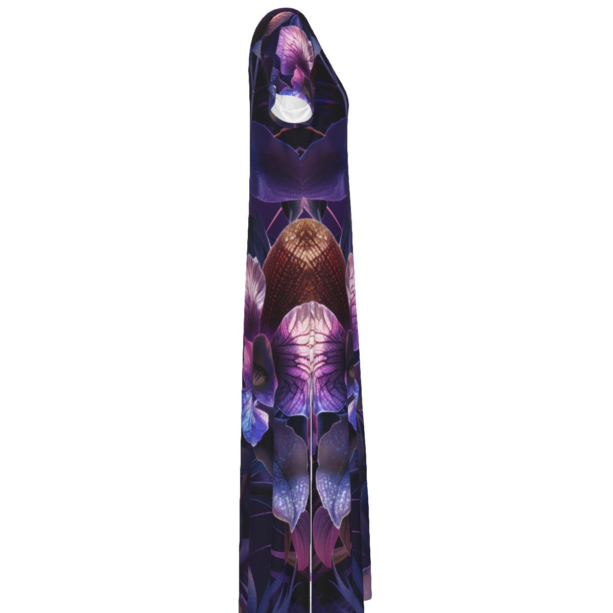 All-Over Print Women's V-neck Dress With Side Slit