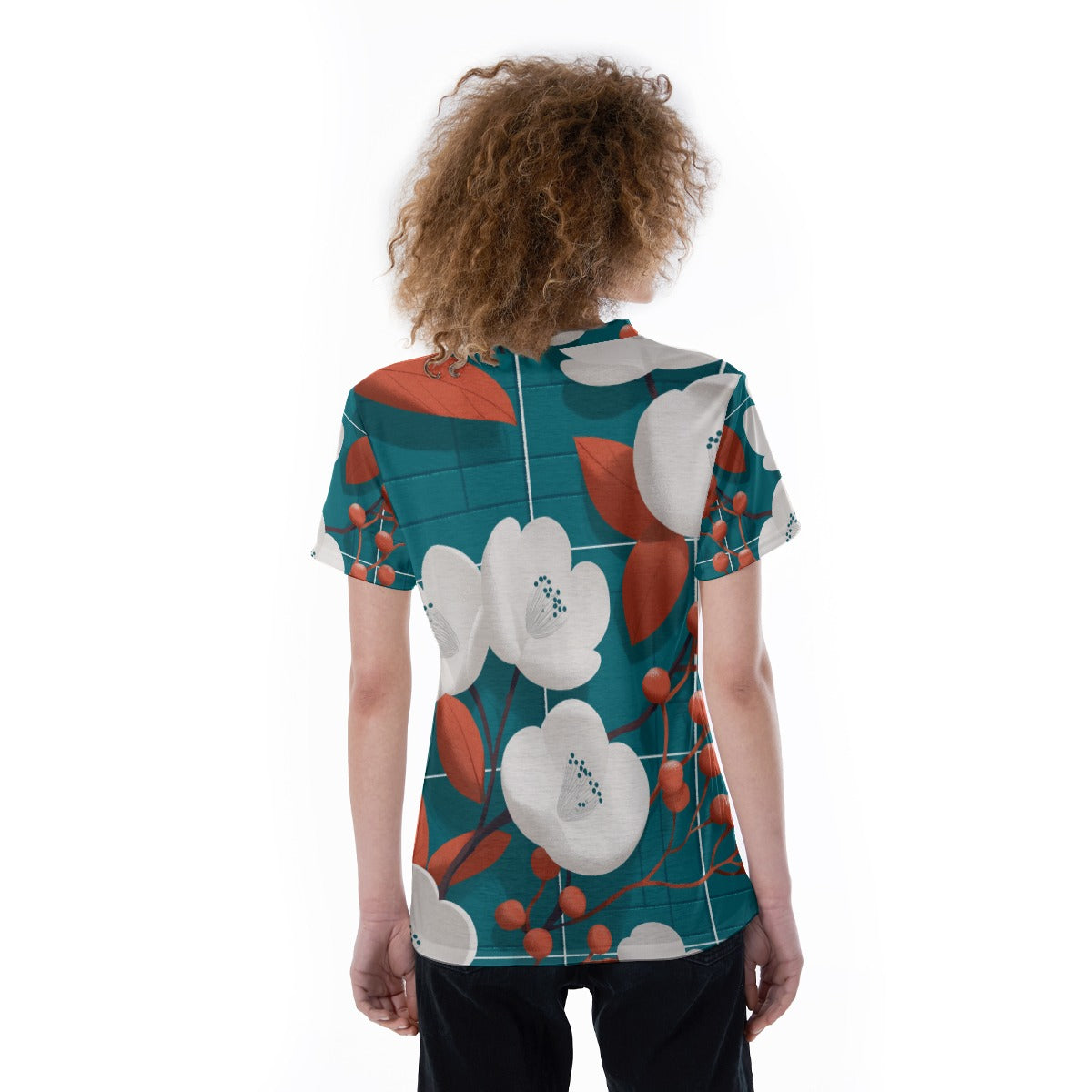 All-Over Print V-neck Women's T-shirt