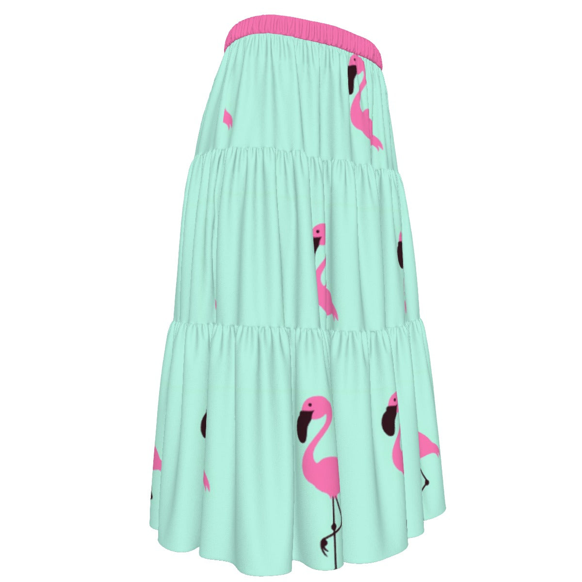 All-Over Print Women's Stitched Pleated Chiffon Skirt