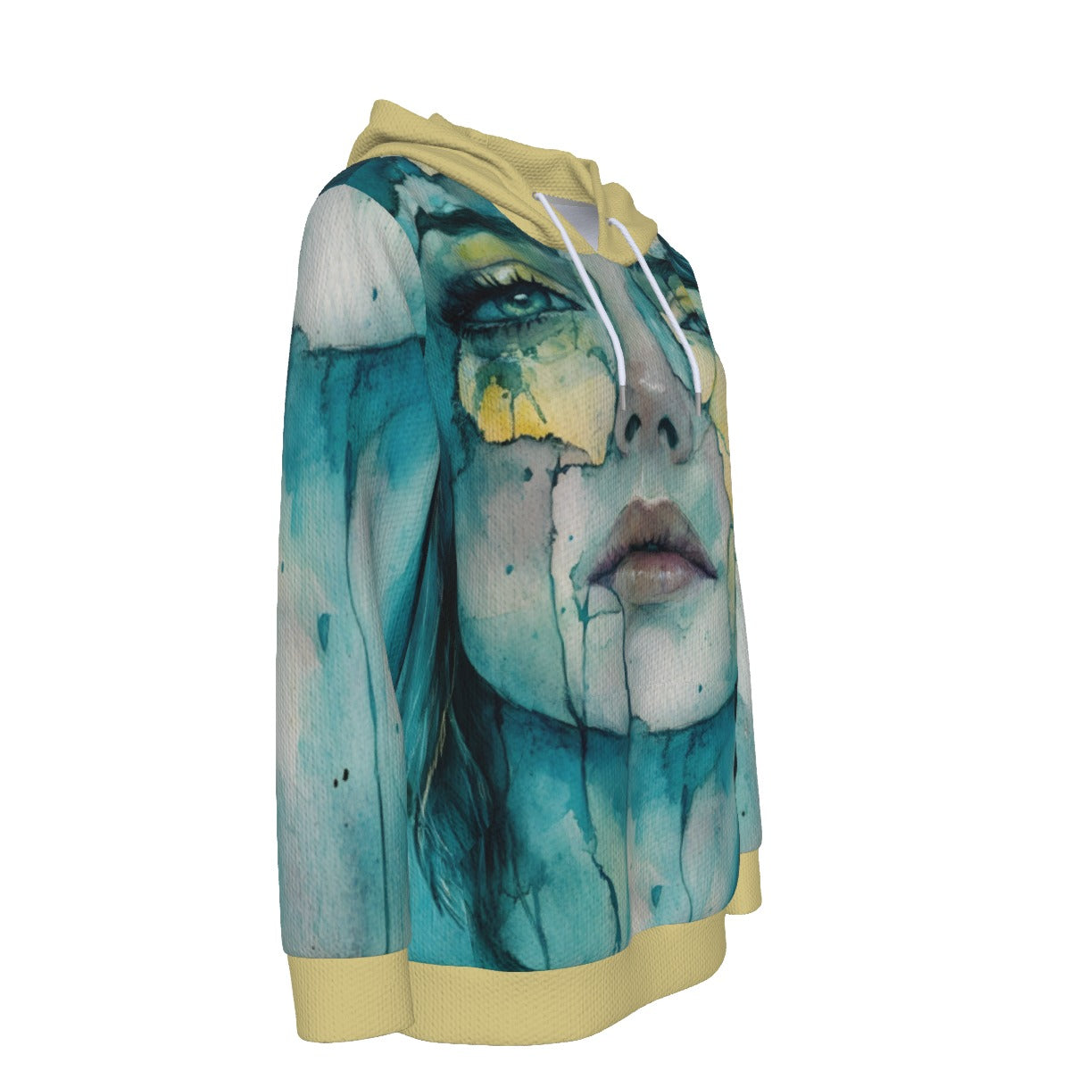 All-Over Print Women's Pullover Hoodie With Drawstring