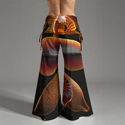 Abstract Print Women's High-Waist Wide-Leg Pants
