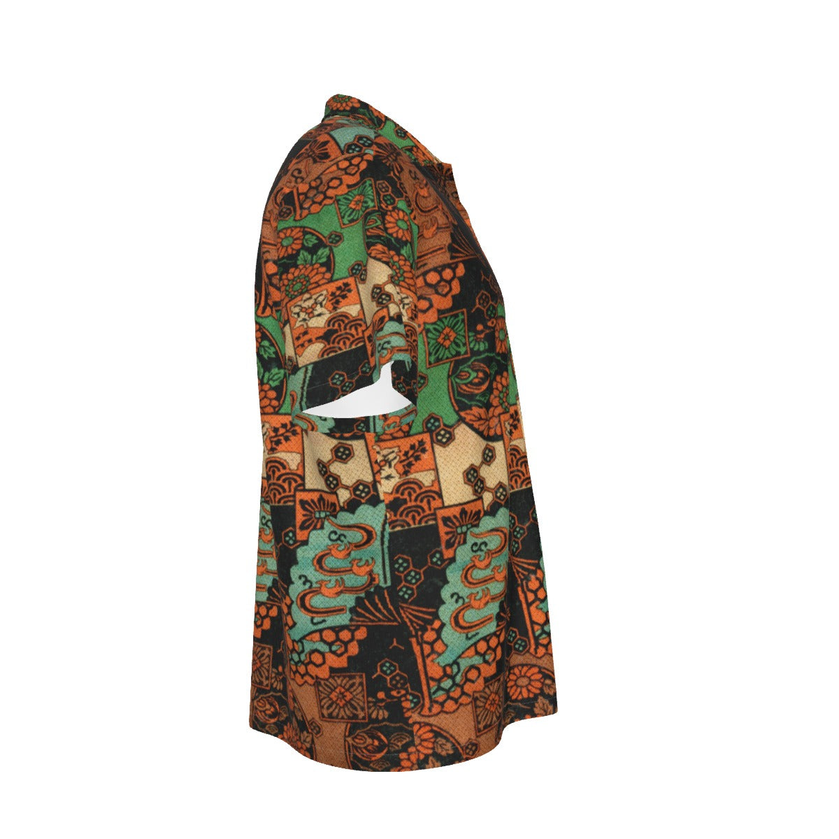 All-Over Print Men's Hawaiian Shirt With Button Closure |115GSM