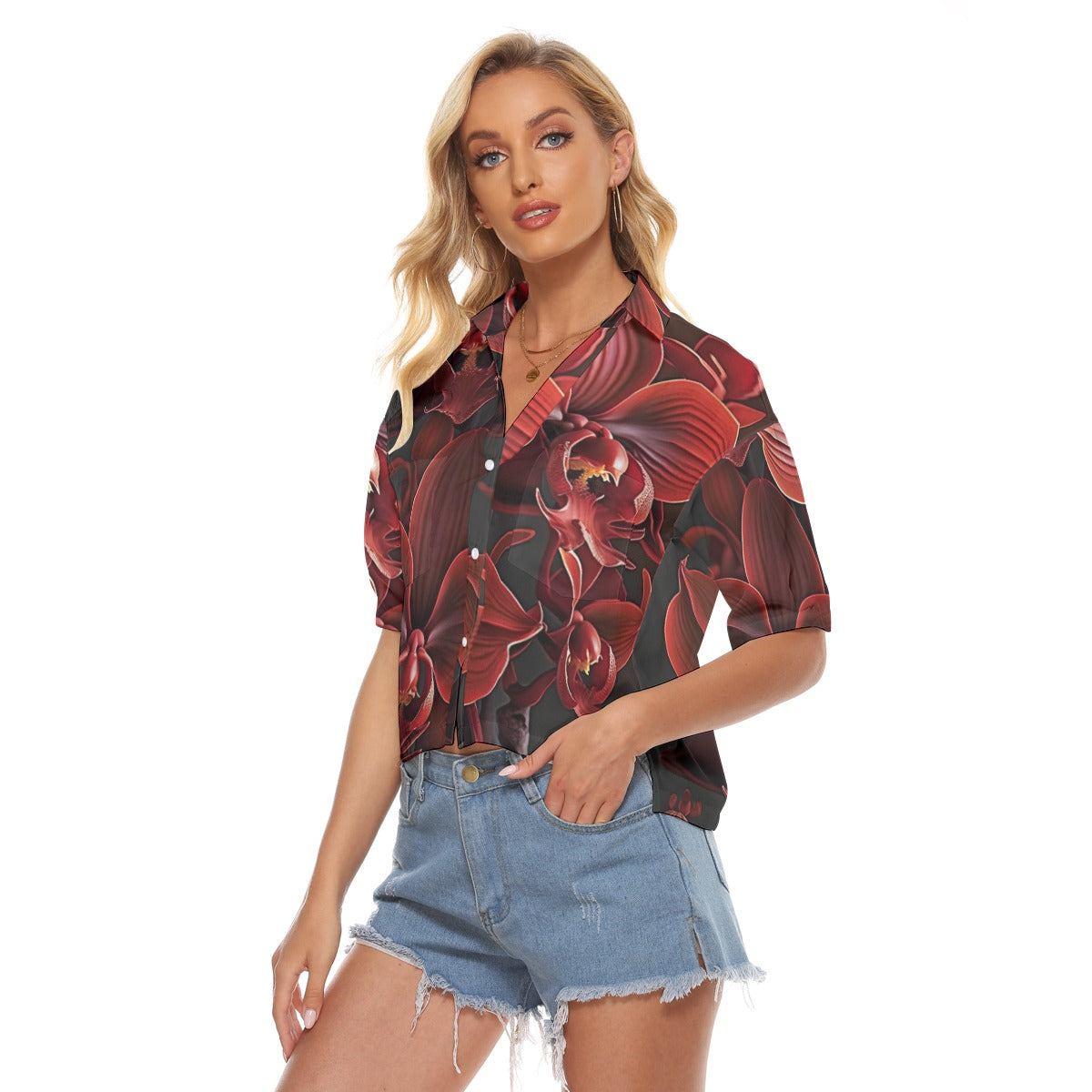 All-Over Print Women's V-neck Shirts
