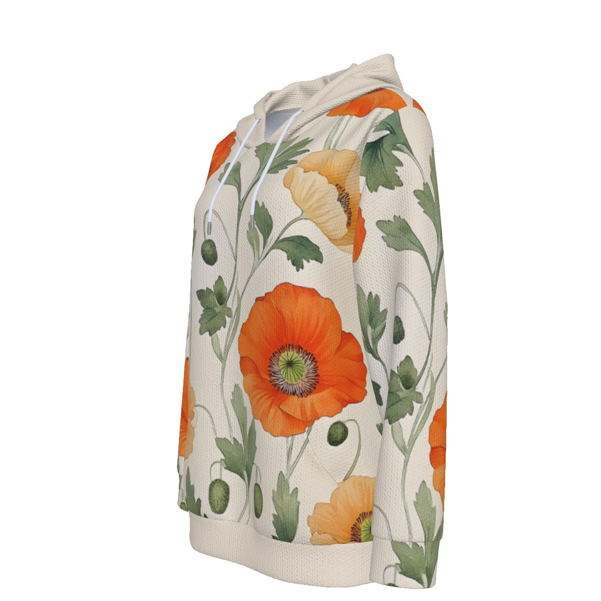 All-Over Print Women's Pullover Hoodie With Drawstring-flowers