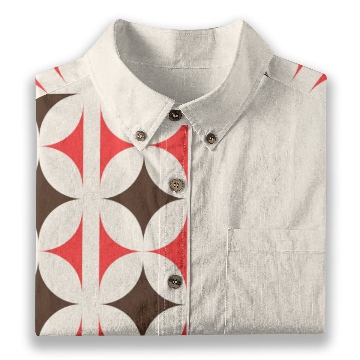 All-Over Print Men's Breathable Cotton Shirt|125GSM