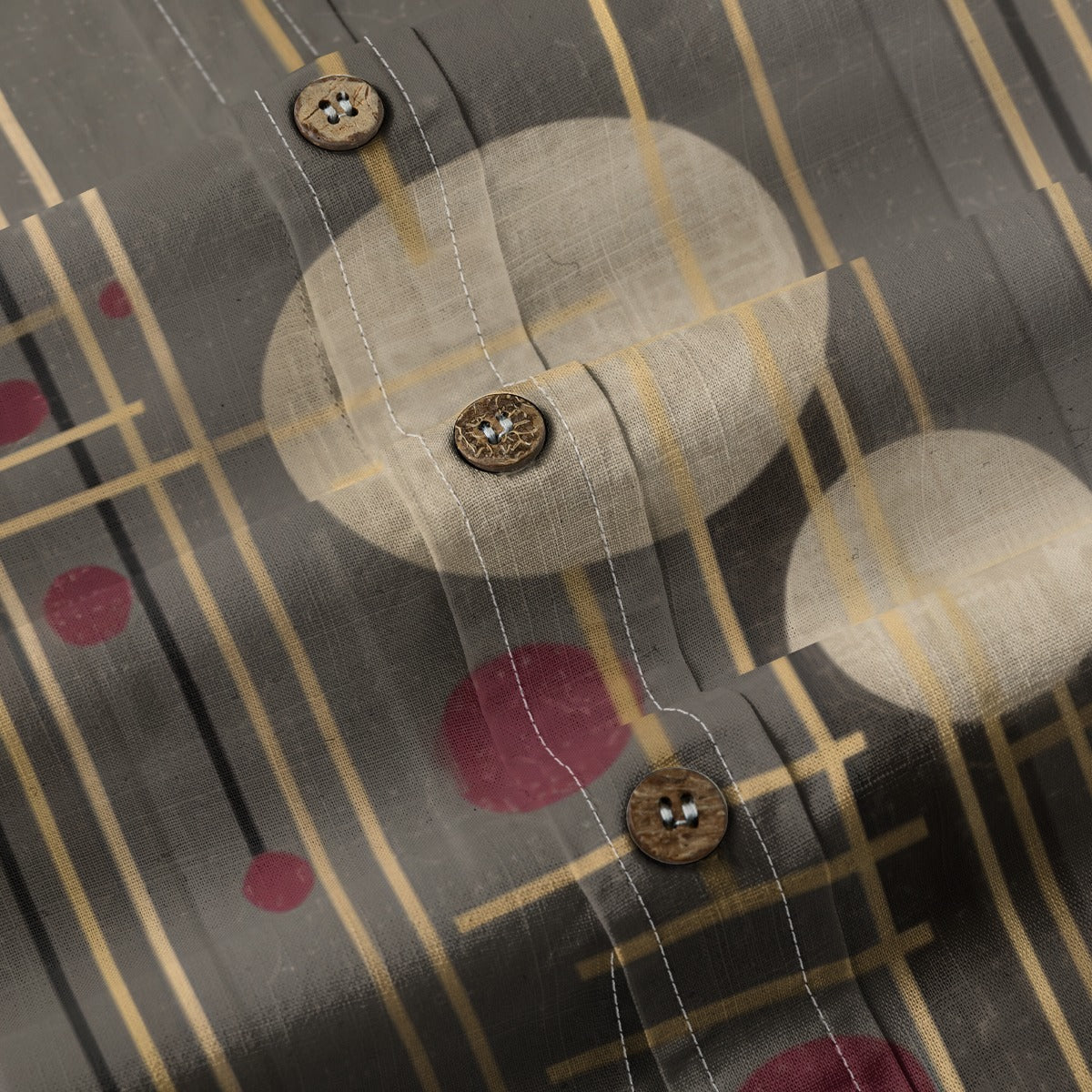 All-Over Print Men's Breathable Cotton Shirt|125GSM