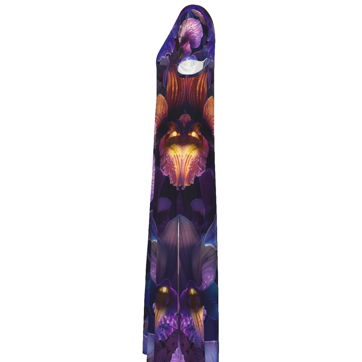 All-Over Print Women's V-neck Dress With Side Slit