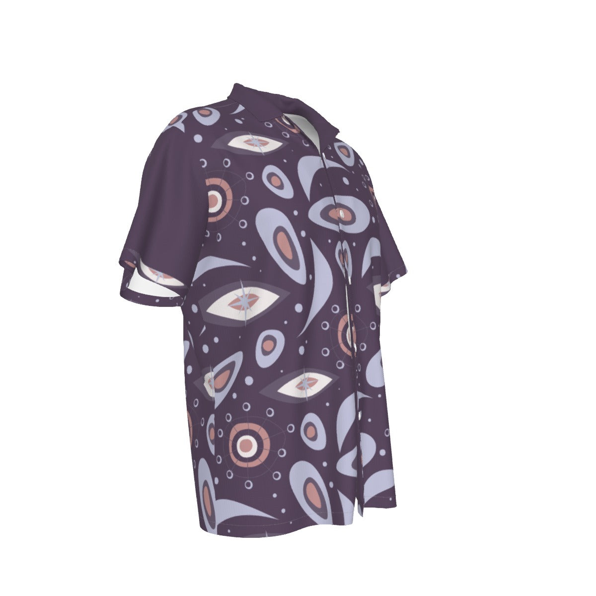 All-Over Print Men's Hawaiian Shirt With Button Closure |115GSM Cotton poplin